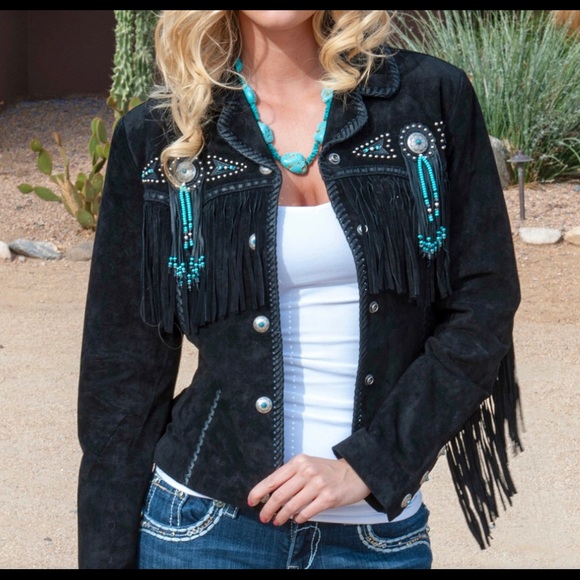 WESTERN JACKET Fringed Suede Leather Jacket - Picture 4 of 9